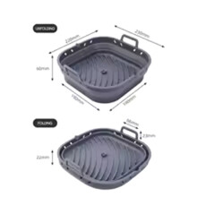 1 St Fyrkantig Silikon Bakplåt Non-Stick Oljefri Bakplåt Kyckling Pommes Frites Bröd Lämplig för Mikrovågsugn Airfryer