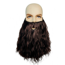 Nep snorren voor Halloweenfeestjes, grappige gezichtsbeharing voor cosplaykostuums in bruin, realistisch feestaccessoire