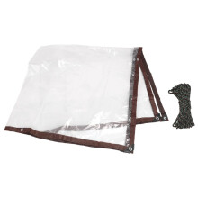 6.6x6.6 FT Clear Waterproof Tarps, Tarp With,Clear Tarps for Patio,for Covering Henhouse Porch Canopy Plant Camping