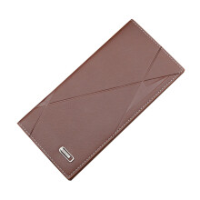 Men's Slim Long Bifold Wallet with ID Window and Multiple