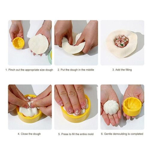 Dumpling Mold, 2pcs Dumpling Maker & Press Mold, Multifunctional Dumpling DIY Making Tool,Convenient Durable Rinseable A