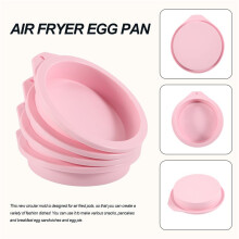 4 Pcs Air Fryer Egg Molds, Air Fryer Egg Molds Silicone, for Muffin Lids, Toast, Non-Stick Air Fryer Accessories