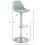 Ensemble de 2 tabourets de bar pivotants avec dossier réglable, gris 5