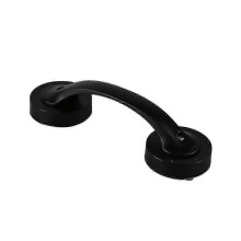 Barra de apoyo negra con ventosa para ducha, ideal para personas mayores y discapacitadas. Asa de seguridad para baño, para montaje en