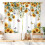 Yellow Sunflower Country Kitchen Curtains 2-Panel Rod Pocket 4