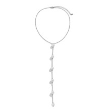 Stilvolle Halskette mit Imitationsperlen und Quasten in Y-Form – trendiger Damenschmuck mit Lariat-Kette für besondere Anlässe