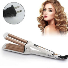 Beach Wave Lockenstab mit 3 Heizstäben, Keramikbeschichtung, einstellbarer Temperatur und Dualspannung
