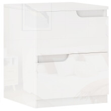 HOMCOM Nachttisch mit Schubladen, modernes weißes Design