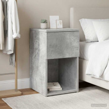vidaXL Bed Cabinet Concrete Grey 29 x 31.5 x 49 cm Engineered Wood