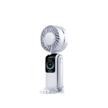 USB genopladelig bærbar ventilator, mini foldbar skrivebordsventilator med LED-display, 100 hastighedsindstillinger til hjemmet, kontoret, B