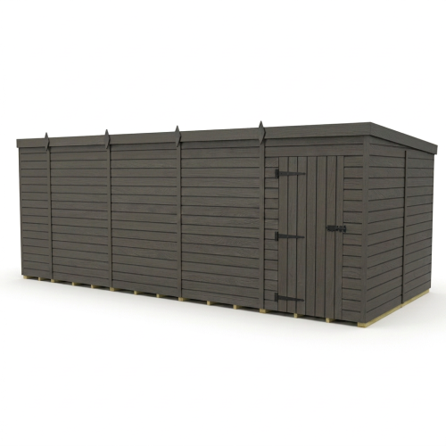 17x8 Pent Composite Shed Tanalised Single Door, No Windows) 1