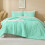 Mint Green King Comforter Set Boho Tufted 3-Piece 2