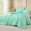 Mint Green King Comforter Set Boho Tufted 3-Piece 6