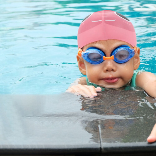 Swimming Cap for Toddlers Chlorine Resistant 2 Pcs 1