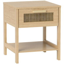 Nachttisch mit Schublade, Beistelltisch aus MDF, 40 x 40 x 48 cm