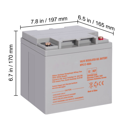 12V 40Ah Deep Cycle AGM Battery 400A Max Discharge 2