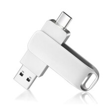 C-tyypin metallinen 128 Gt:n USB-muistitikku, vedenpitävä kannettava muistitikku kannettaville tietokoneille ja puhelimille