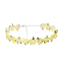 Veelzijdige, zachte kanten ketting met bloemenprint, draagbaar accessoire voor vrouwen, een elegant cadeau dat elke outfit verfraait.