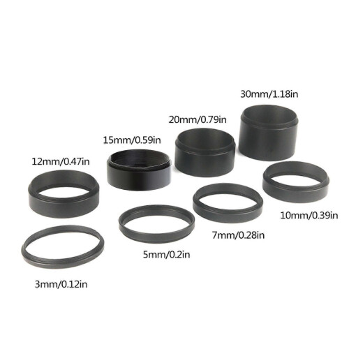 Κιτ σωλήνα επέκτασης T2, M48x0,75, 3/5/7/10/12/15/20/30 mm, Μαύρο, για αστρονομικό μονοφθάλμ
