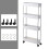 Slim 4-Tier Mobile Shelving Unit White 1
