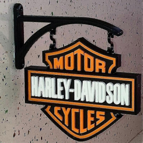 Πινακίδα τοίχου Harley Davidson, διακοσμητικό λογότυπο τοίχου, χωρίς LED, vintage τέχνη γκ