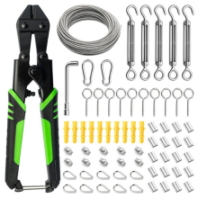 70PCS Wire Rope Kit, 30m 3mm Stainless Steel Cable Kit with Rope Cutter