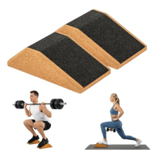 Squat Wedge Block Set, Non-Slip Slant Board Calf Stretcher , Cork Incline Ramp