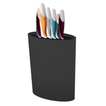 Oval Knife Block Black Knife Block Knife Rack Knife Storage Knife Holder