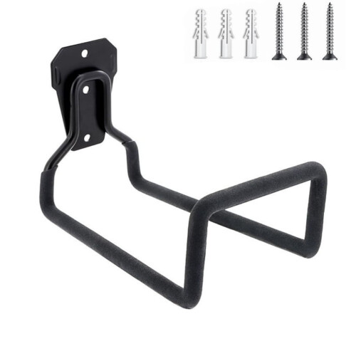 Wall-Mount Garden Hose Holder Black for 50-100 ft