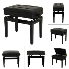 Adjustable Piano stool height piano wooden stool keyboard stool cushion seat