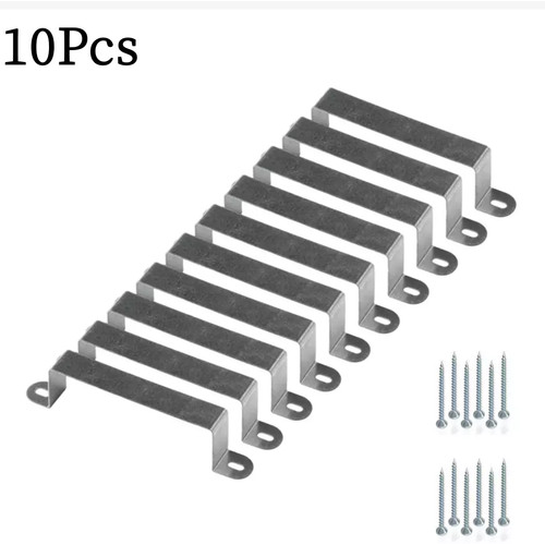 10PCS Fence Post Security Brackets Galvanised Steel Panel Brackets Fits 4" Post