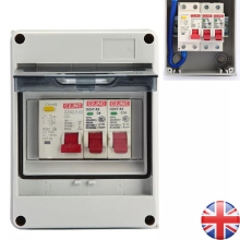 2 Way Garage Shed Camper Van Caravan Consumer Unit Fuses Box with RCD + 2x MCB