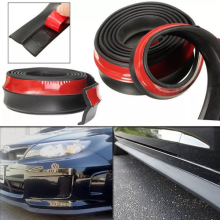 Universal 2.5M Car Lip Skirt Protector Rubber Splitter Front Bumper Spoiler Side