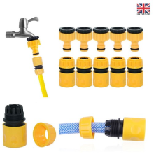 10Pcs Garden Car Water Hose Pipe Tap Adapter Connector & Fitting Hosepipe Set UK