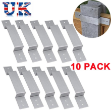 10 Pack Fence Panel Security Bracket Anti-Rattle For 4" Post Support Galvanised
