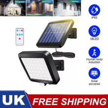 LED Solar Power PIR Motion Sensor Wall Light Garden Security Flood Lamp Outdoor