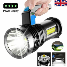LED Torch Super Bright Flashlight USB Rechargeable Lamp Tactical Camping Light