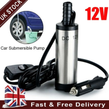 Car DC12V Submersible Pump Flood 38mm Water Oil Liquid Fuel Transfer Diesel Tool