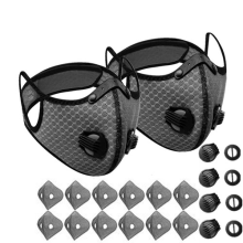 2x Sports Worksite Half Face Cover Mask Respirator Facepiece Anti Pollution Mask