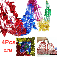 4Pcs Christmas  Foil Garland Festive Festive Hanging Tinsel  Ceiling Decorations