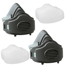 2Pack Half Face Gas Mask Cover Respirator Safety Filter Painting Spray Facepiece