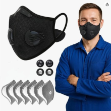 Reusable Half Face Cover Mask Respirator Filter Bike Sports Worksite Facepiece