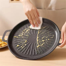 Cast Iron Griddle Hot Plate Barbecue BBQ Grill Cooking Camping Hob Steak Party