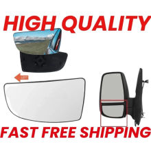 Ford Transit MK8 2014-2024 Lower Door Wing Mirror Glass Wide Blind Spot Left