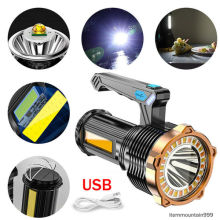 Powered COB Side USB Rechargeable LED Flashlight TorchHigh Super Bright Lamp  UK