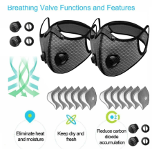 2 Pack Pollution Reusable Facepiece Half Face Shield Respirator Mask W/ Filter