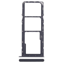 SIM-kártyahely-tartó, kompatibilis a ZTE Blade A35 készülékkel, dupla SIM és micro SD kártyatartóval, fekete