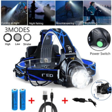 Super Bright USB Rechargeable LED Headlamp Zoomable Outdoor Head Torch Headlight
