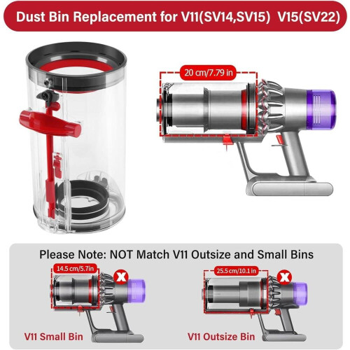 Δοχείο σκόνης για Dyson V11 V15, δοχείο, φίλτρο, ανταλλακτικά, αξεσουάρ, ηλεκτρι 1