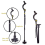 Folding Walking Cane Straight Posture Cane Adjustable Height Walking Stick 1